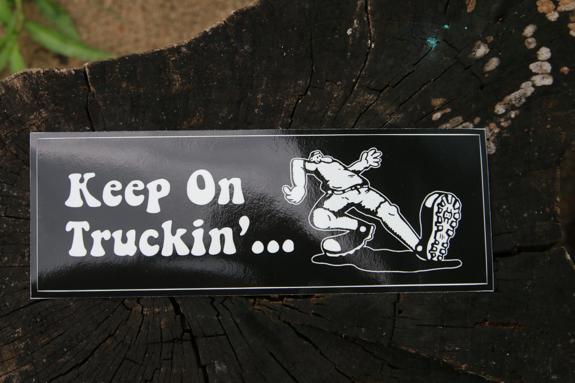 keep on truckin sticker
